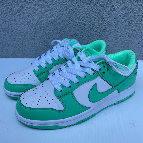 Nike Dunk Low In Green Glow/White Size US 5 EUR 37.5 - Picture 6 of 13